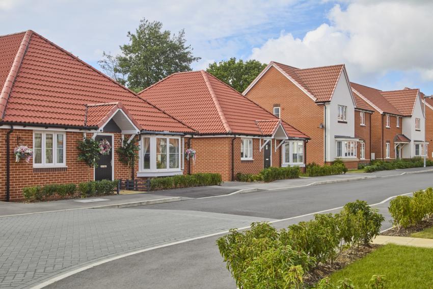 New build bungalows at Finches Park, Frinton on Sea, Essex